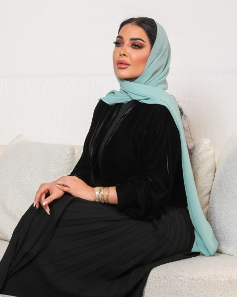 Black winter abaya